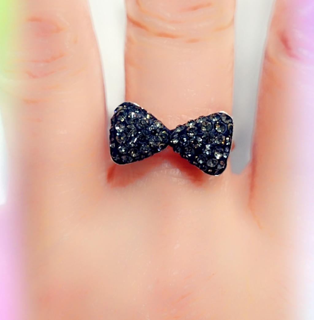 Bow Sterling Sterling Gemstone Ring 58$